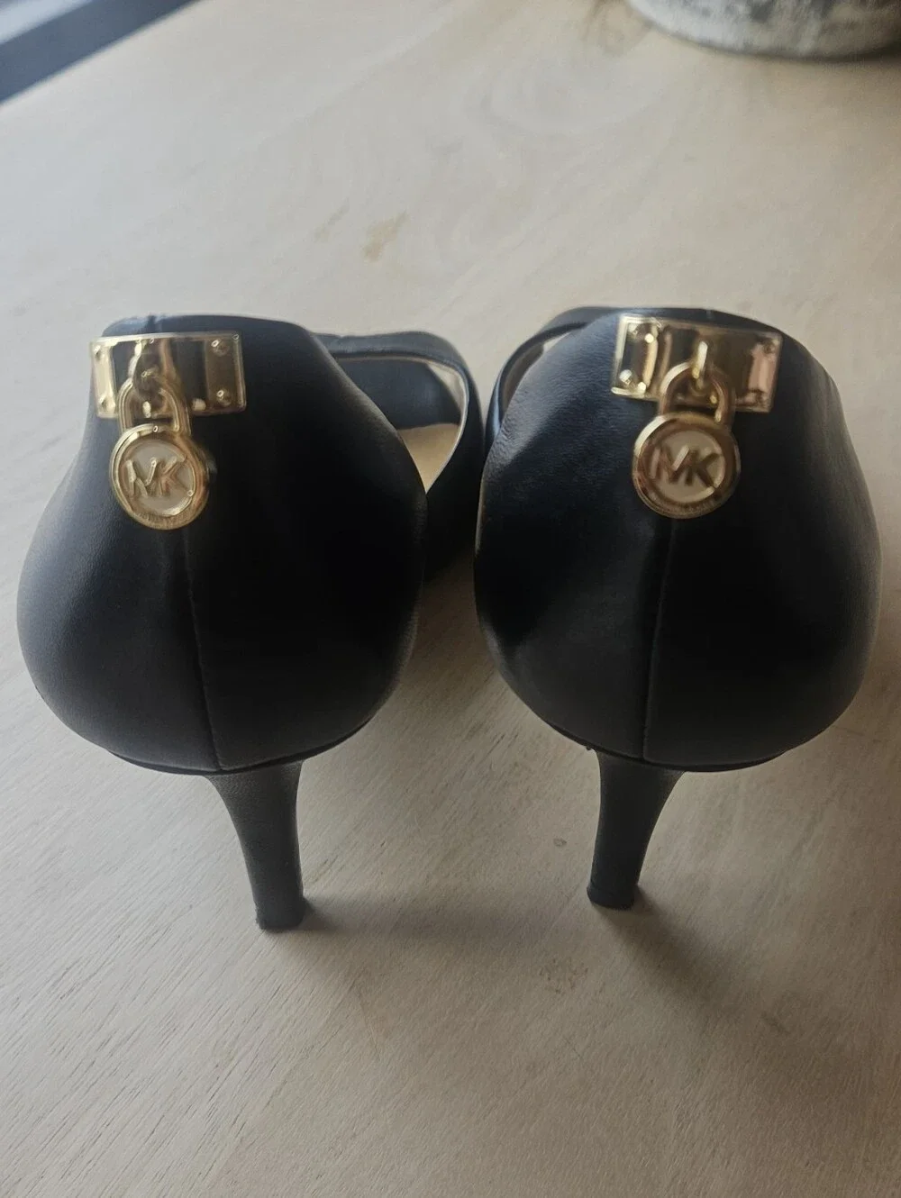 Michael Kors Classic Black Peep-Toe Women's Heels